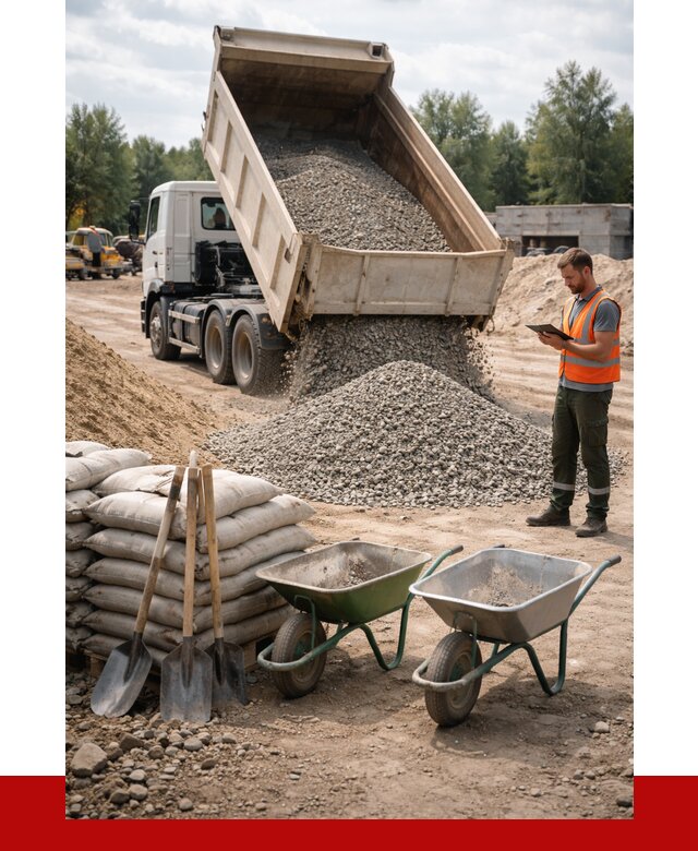 Доставка нерудных материалов в Красном Сулине от 1225 руб. | ПРОНЕРУДКрл