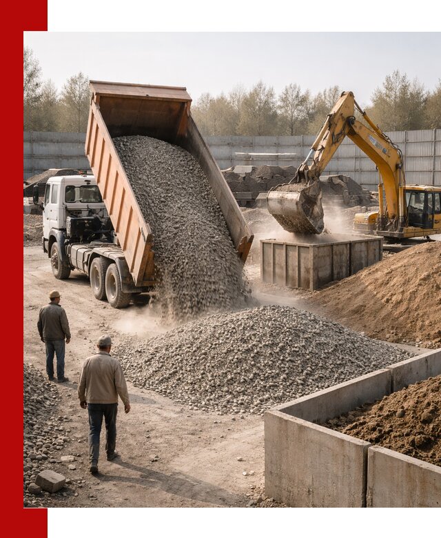 Доставка нерудных материалов с погрузкой и разгрузкой в Красном Сулине