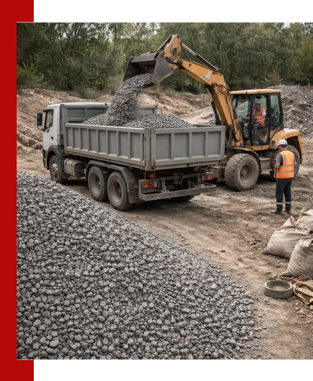 Доставка гравийного щебня в Красном Сулине оптом и в розницу
