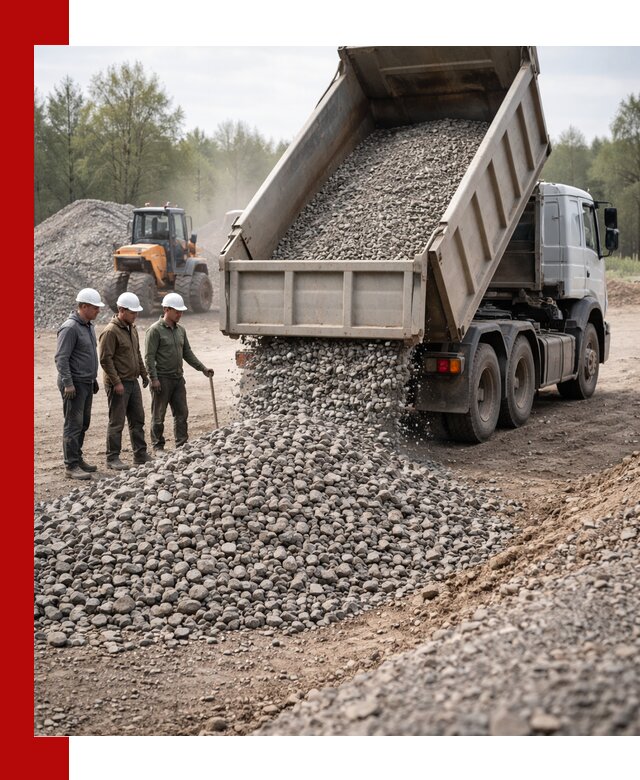 Доставка гравийного щебня фракции 70-120 в Красном Сулине