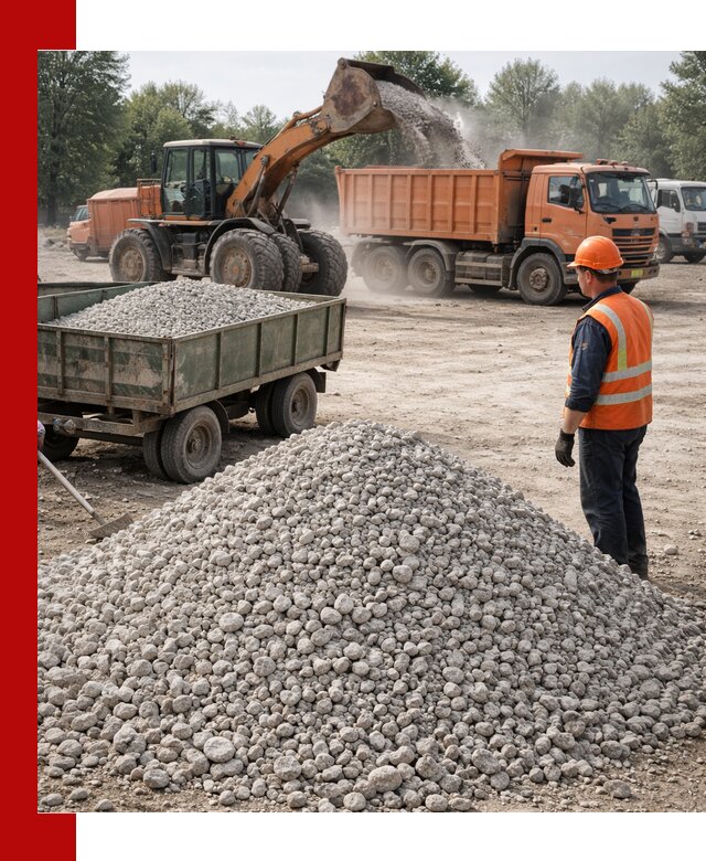 Доставка известнякового щебня фракция 20–40 в Красном Сулине