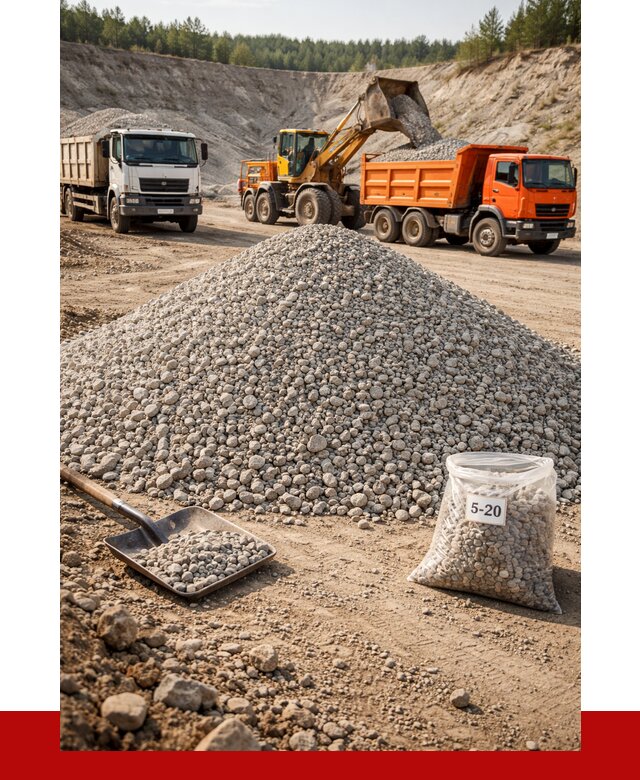 Доломитовый щебень фр. 5-20 в Красном Сулине от 4287 р. | ПРОНЕРУДКрл