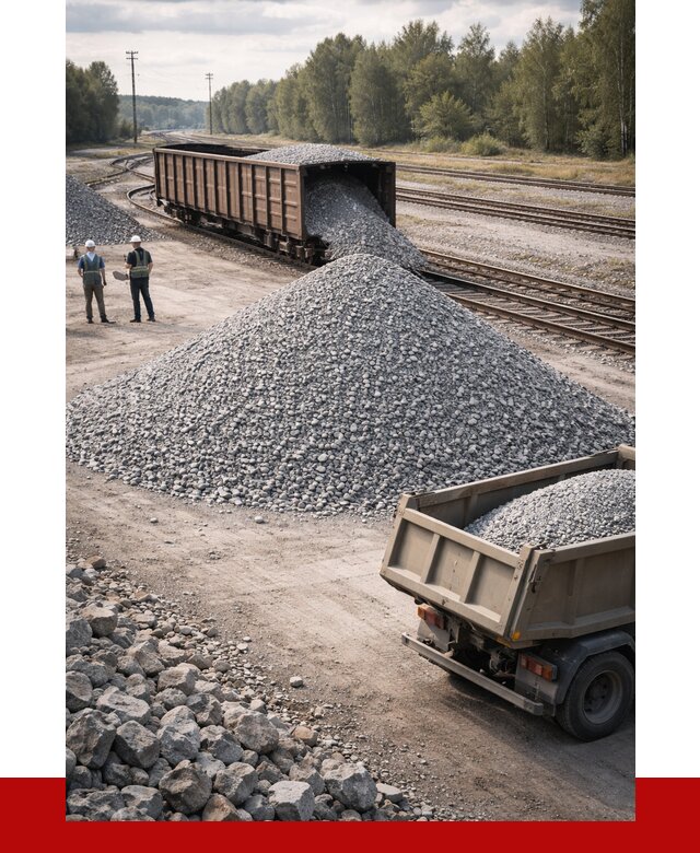 Железнодорожный щебень 20-60 в Красном Сулине от 1735 р. | ПРОНЕРУДКрл