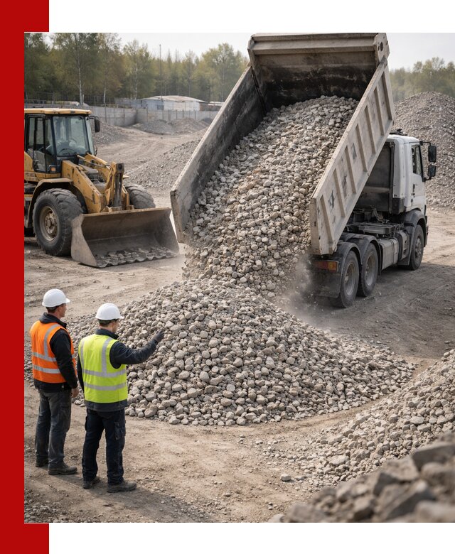 Вторичный щебень фракция 40–70 доставка в Красном Сулине