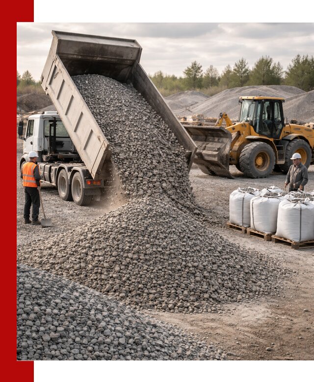 Бетонный щебень фракция 5–20 с доставкой в Красном Сулине