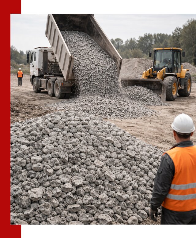 Доставка бетонного щебня фракции 20-40 в Красном Сулине