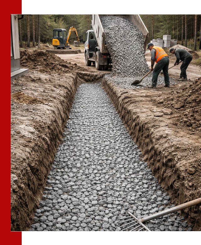 Щебень для дренажа с доставкой в Красном Сулине высокого качества