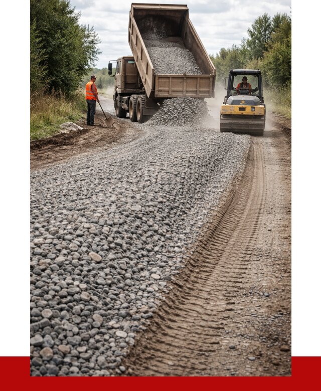 Щебень для отсыпки дороги в Красном Сулине от 2756 р. ПРОНЕРУДКрл