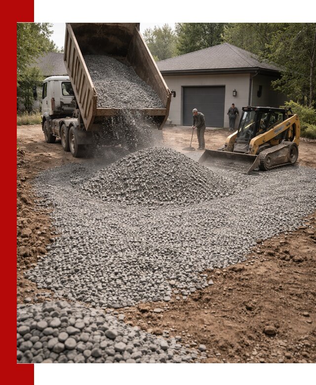 Щебень для парковки в Красном Сулине: доставка и укладка качественного материала
