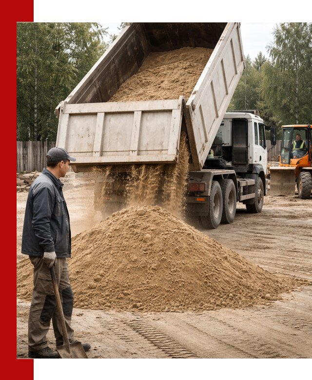 Доставка и продажа песка с разгрузкой в Красном Сулине