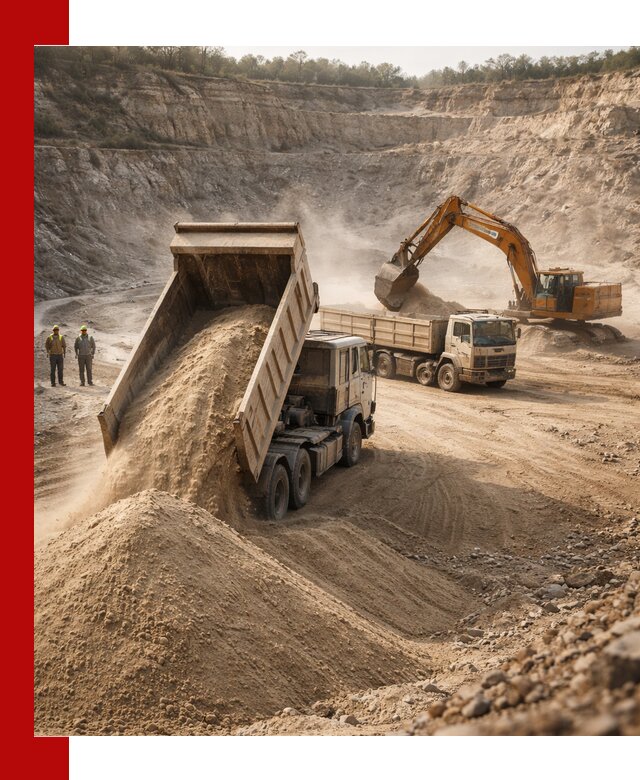 Карьерный песок навалом с доставкой в Красном Сулине