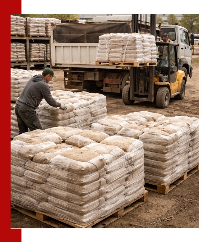 Карьерный песок в мешках с доставкой в Красном Сулине