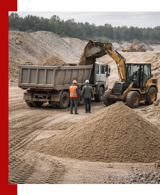 Карьерный среднезернистый песок с доставкой в Красном Сулине