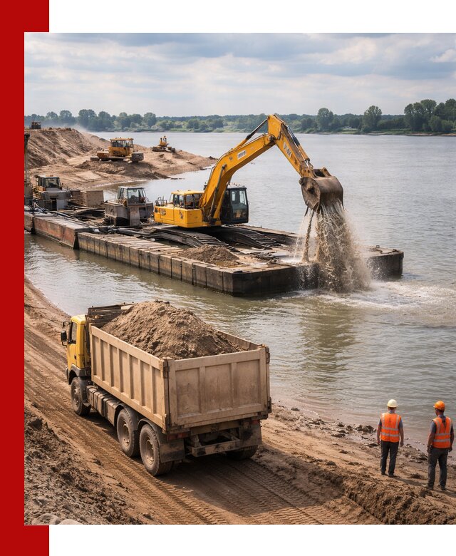 Намывной песок с доставкой в Красном Сулине оптом и в розницу