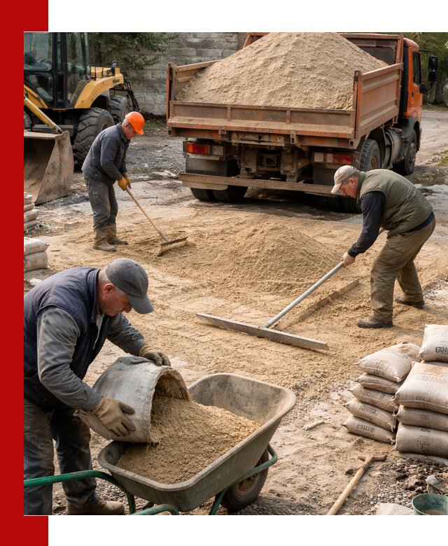 Поставка песка для стяжки в Красном Сулине с быстрой доставкой