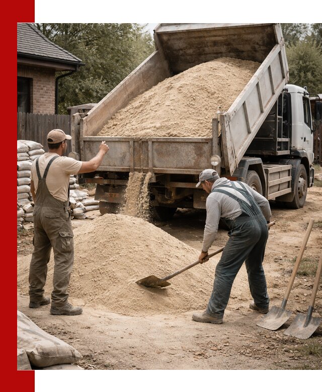 Песок для штукатурки с доставкой в Красном Сулине качественный и чистый