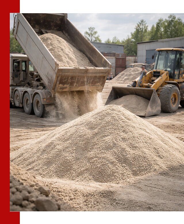 Кварцевый песок с доставкой в Красном Сулине для строительных работ