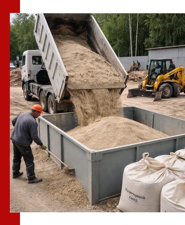 Кварцевый песок для фильтра в Красном Сулине — доставка и качество