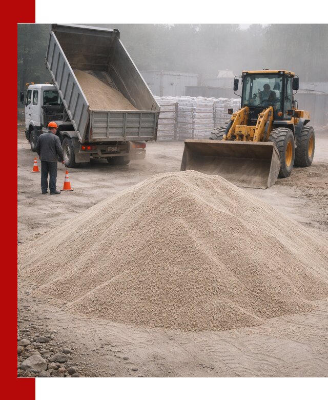 Кварцевый песок фракция 0–8 для стройработ в Красном Сулине