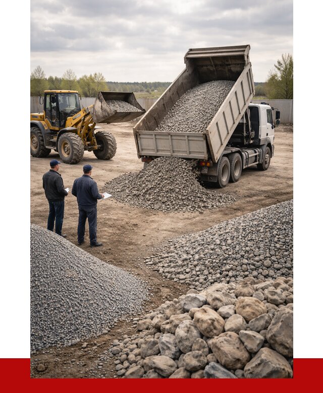 Гравий и камень с доставкой в Красном Сулине от 4287 р. - ПРОНЕРУДКрл