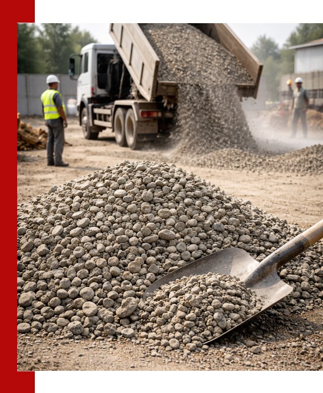 Доставка гравия фракции 20-40 в Красном Сулине с самосвалами