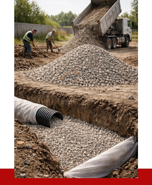 Гравий для дренажа в Красном Сулине от 2245 р., доставка ПРОНЕРУДКрл