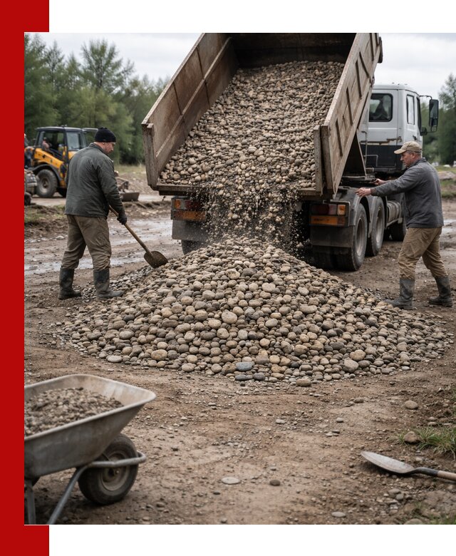 Доставка гальки речной оптом и в розницу в Красном Сулине
