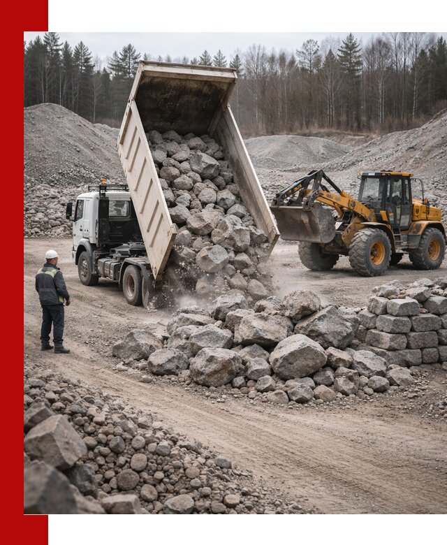 Доставка и продажа бутового гранитного камня в Красном Сулине