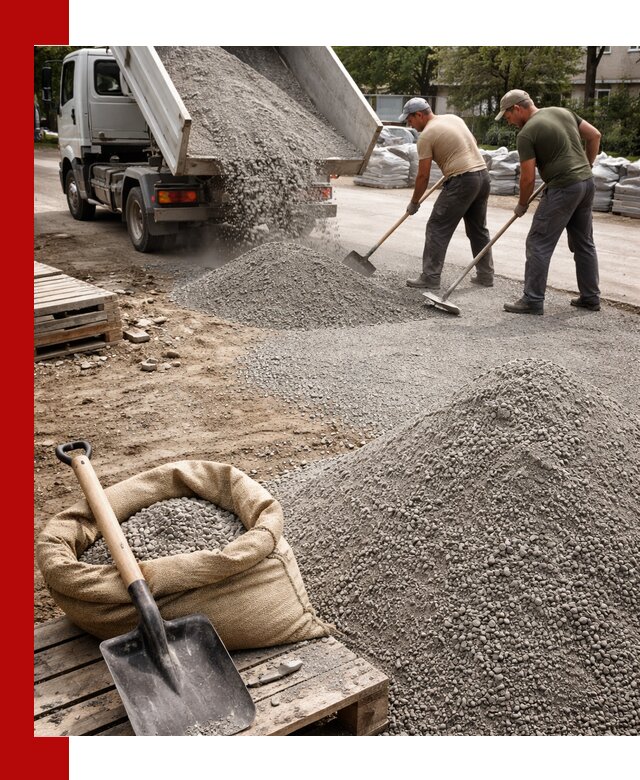 Отсев для тротуарной плитки в Красном Сулине — доставка и укладка