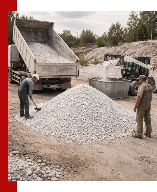 Доставка и продажа белой мраморной крошки в Красном Сулине