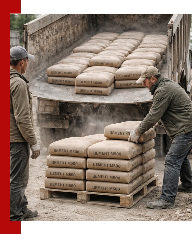 Цемент М500 с доставкой самосвалом в Красном Сулине