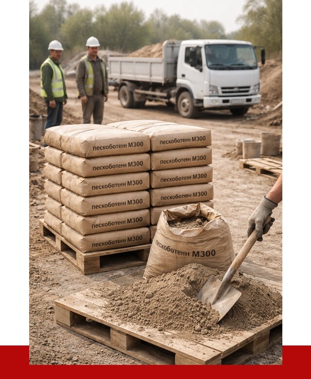 Пескобетон М300 в Красном Сулине с доставкой от 4746 р. за куб | ПРОНЕРУДКрл