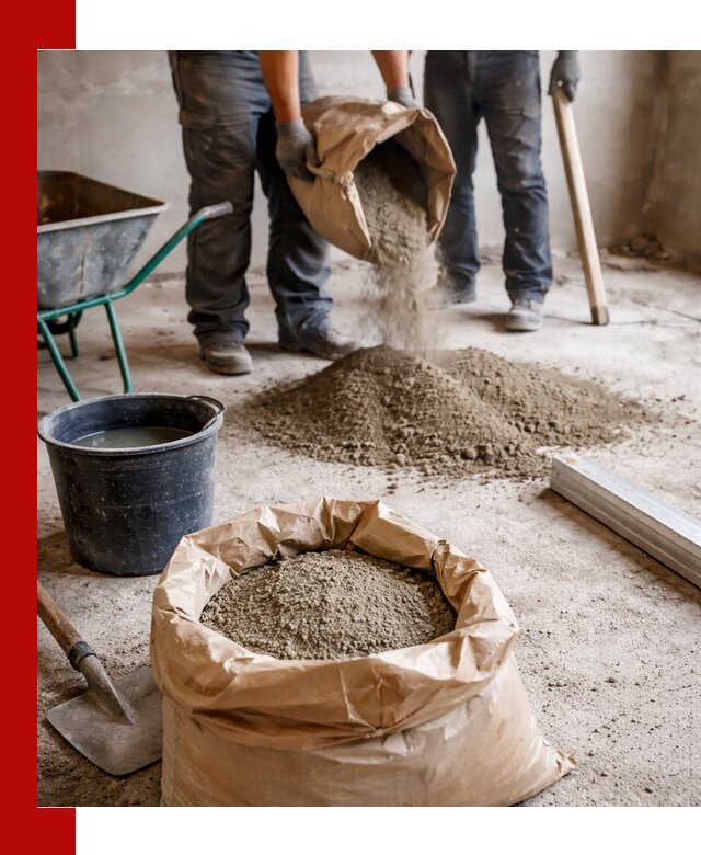 Доставка сухой смеси для стяжки в Красном Сулине