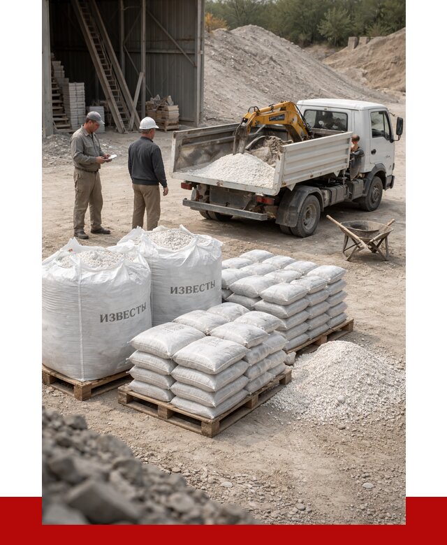Известь строительная в Красном Сулине с доставкой от 4287 р. | ПРОНЕРУДКрл