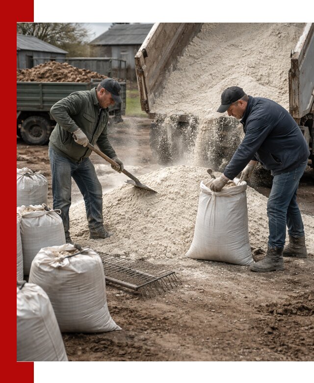 Доставка извести пушонки в Красном Сулине оптом и мелким оптом