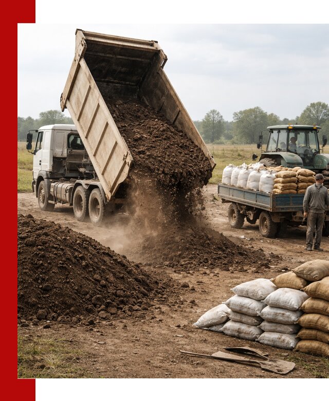 Доставка грунта и удобрений оптом в Красном Сулине для сельхоз и строительства