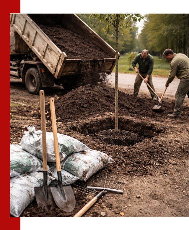 Грунт для посадки деревьев в Красном Сулине — доставка и подготовка почвы