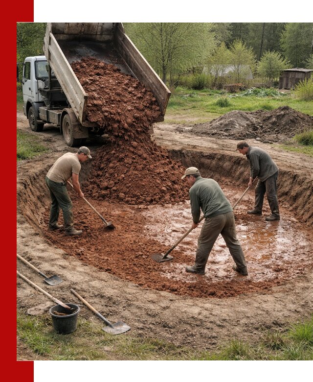 Купить качественную глину для пруда в Красном Сулине