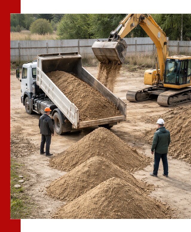 Доставка супеси вагонными и автопартиями в Красном Сулине