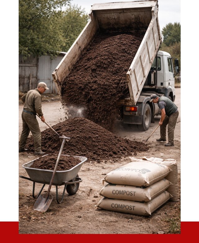 Купить компост в Красном Сулине от 4287 р. за куб с доставкой | ПРОНЕРУДКрл