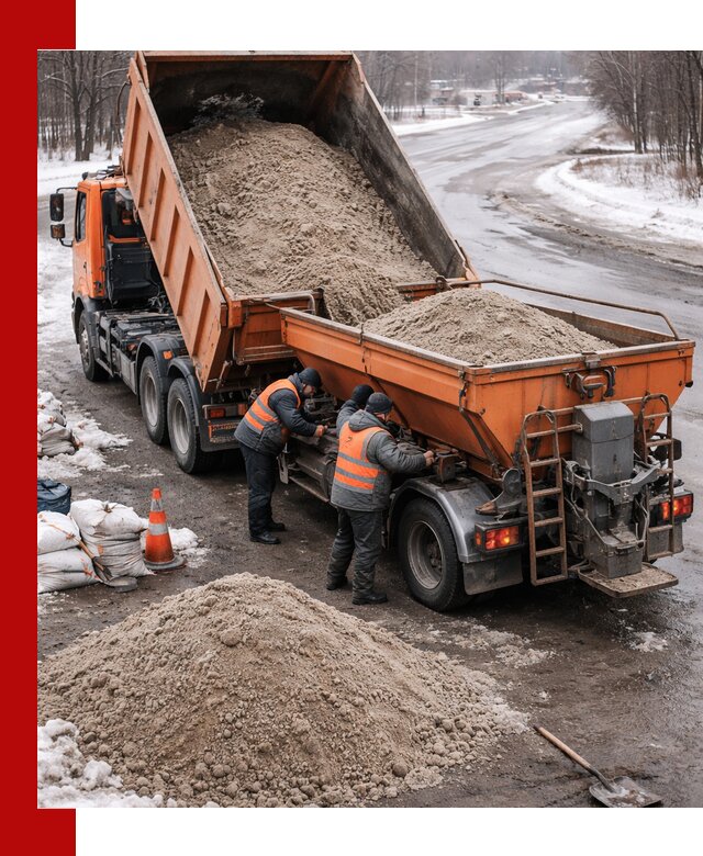Поставка и вывоз пескосоля в Красном Сулине оптом и в розницу