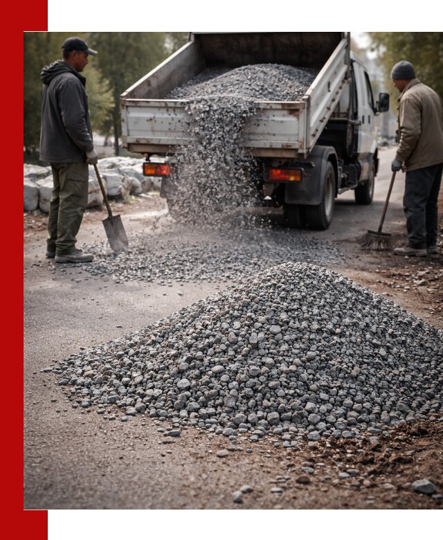 Гранитная крошка для посыпки дорог и тротуаров в Красном Сулине