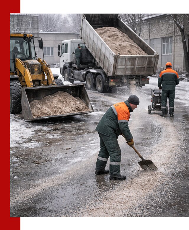 Реагент против гололеда с доставкой и нанесением в Красном Сулине