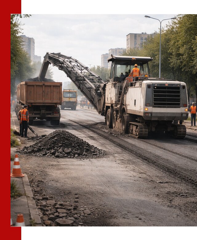 Фрезерованный асфальт в Красном Сулине — удаление и вывоз старого покрытия