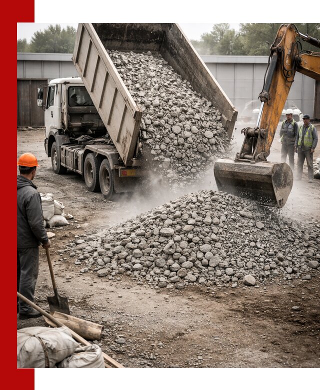 Доставка дробленого бетона в Красном Сулине оптом и в розницу