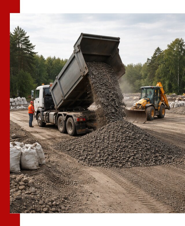 Доставка дробленого асфальта в Красном Сулине для дорожных работ