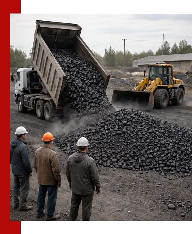 Доставка угля антрацита в Красном Сулине с самосвалами и погрузкой
