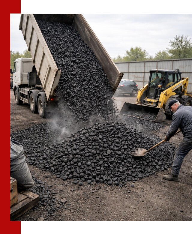 Доставка угля орех в Красном Сулине оптом и в розницу
