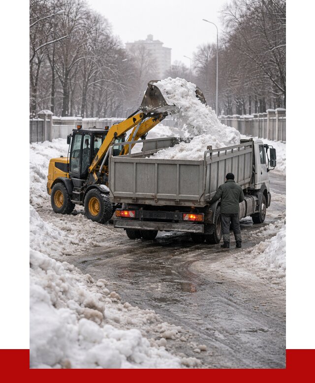 Вывоз снега с погрузкой в Красном Сулине от 3572 р. ПРОНЕРУДКрл