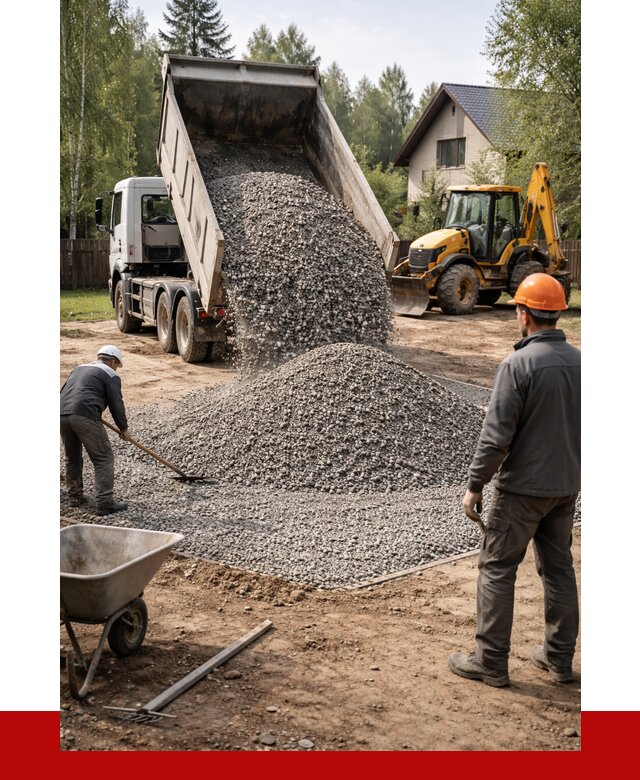 Отсыпка участка щебнем в Красном Сулине от 6634 р. ПРОНЕРУДКрл